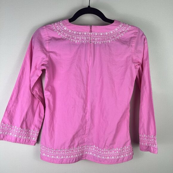 Lilly Pulitzer Girls Kids Pink Embroidered Tunic Top Shirt Spring Easter Girly - Picture 6 of 7